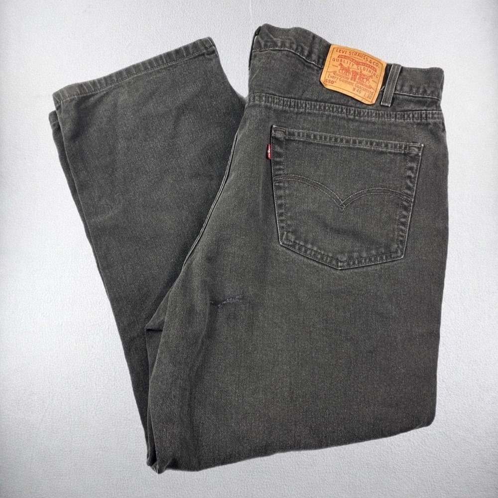 Vintage Levi's 550 Jeans Mens 46x30 Black Relaxed Fit Tapered Leg Denim Pants